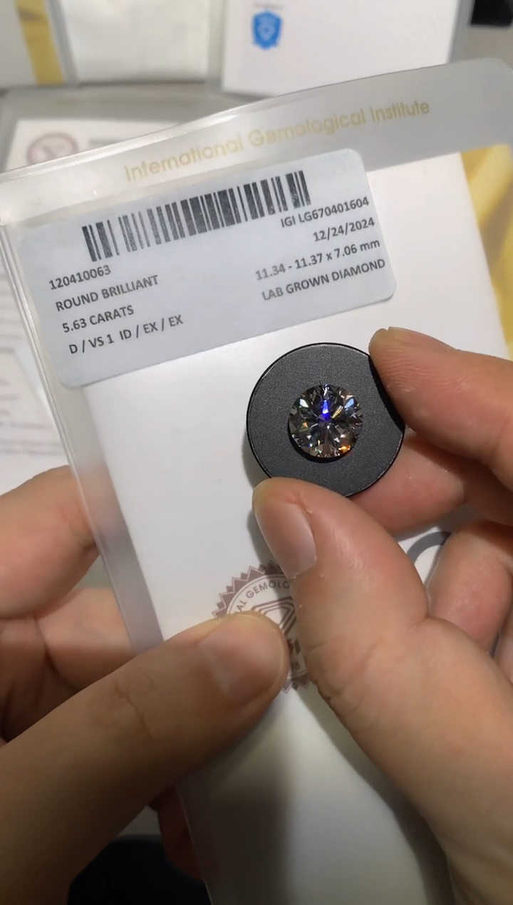 【闪购商品】实验室培育钻石裸石未镶嵌5.63D670401604