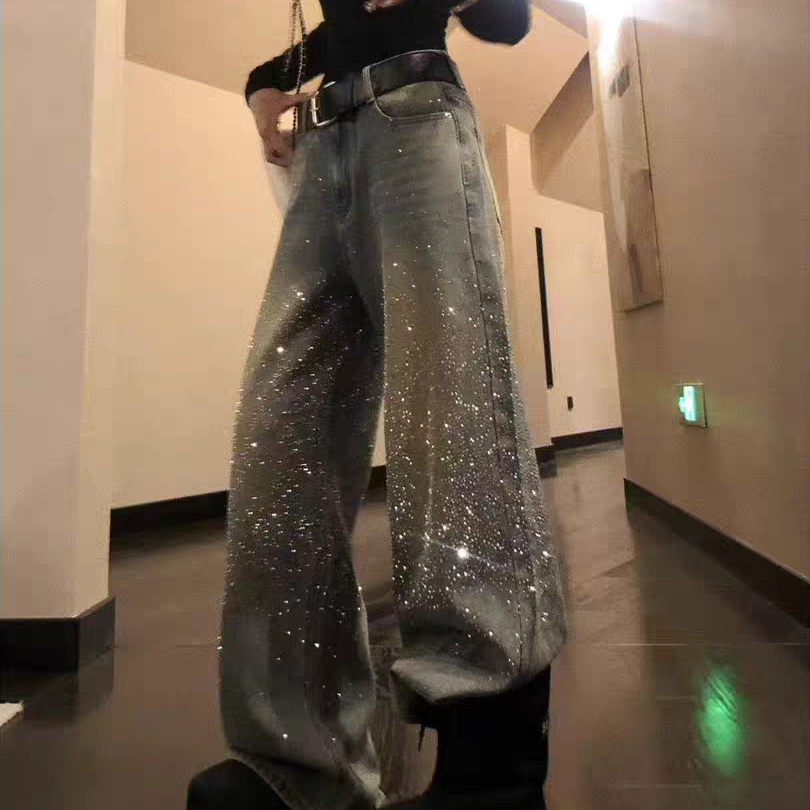 一号链接【孤品】默认微瑕NO退NO换女烫钻牛仔裤