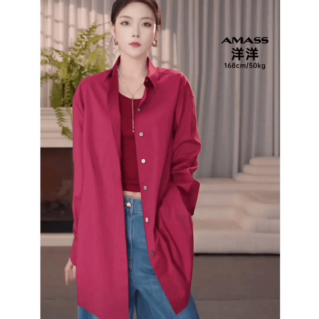 AMASS/阿玛施25新款长袖质感休闲设计感衬衫5301110-1125925