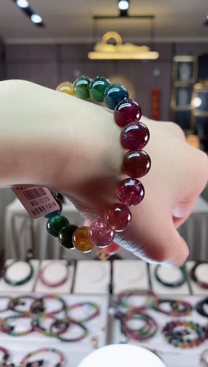 【闪购商品】碧玺单圈手串10mm+未镶嵌一物一证dan