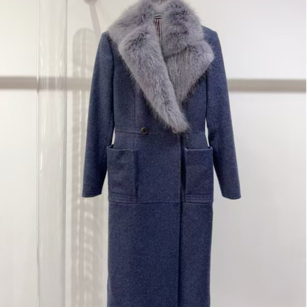 99新 THOMBROWNE 双双臻选/vv00566/汤姆布朗大衣/1码