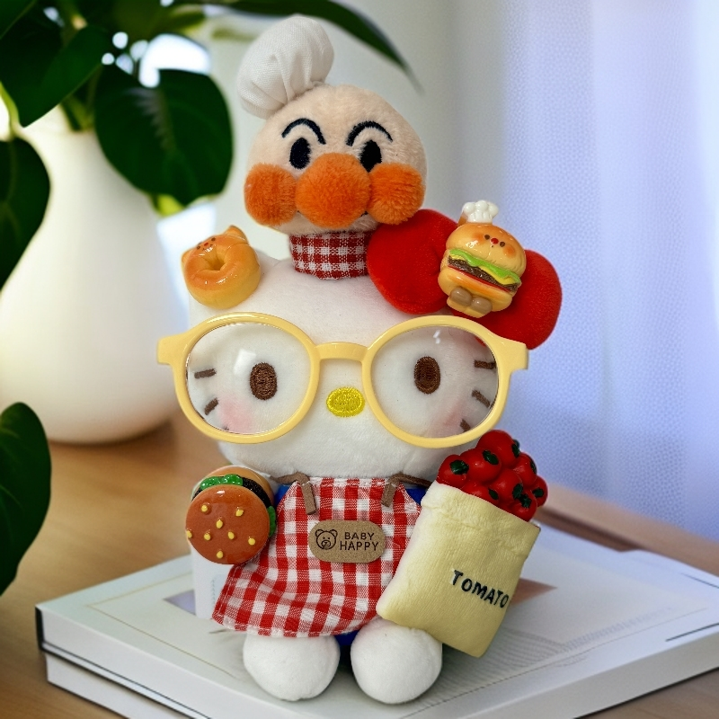 【新款】正版HelloKitty汉堡甜心kt挂件可爱玩偶手工diy生日礼物