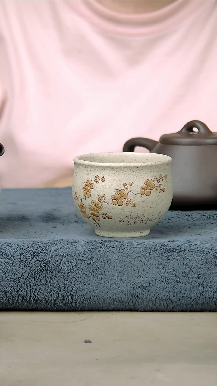 茶壶紫砂白玉段杯子100