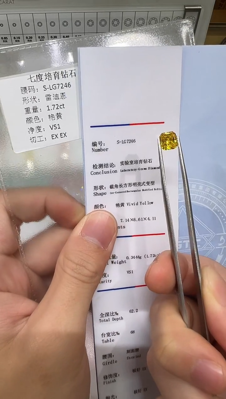 【闪购商品】实验室培育钻石未镶嵌@ 1.72ct 先鉴赏，再定制！