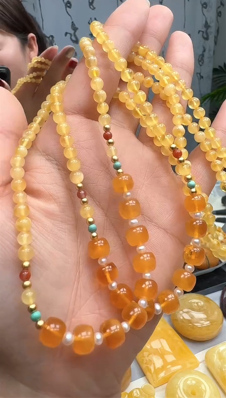 【闪购商品】琥珀裸石未镶嵌锁骨链   多样性发一