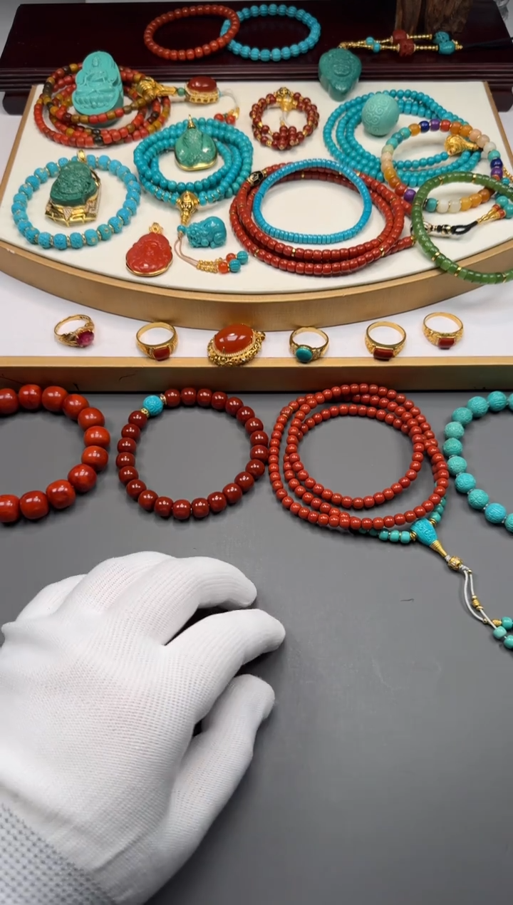 18K金镶嵌手串南红玛瑙坂*～11111