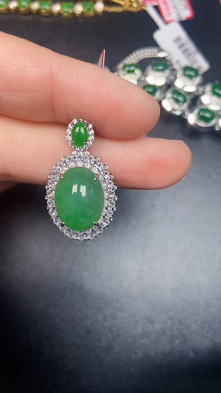 银S925镶嵌戒指翡翠1780