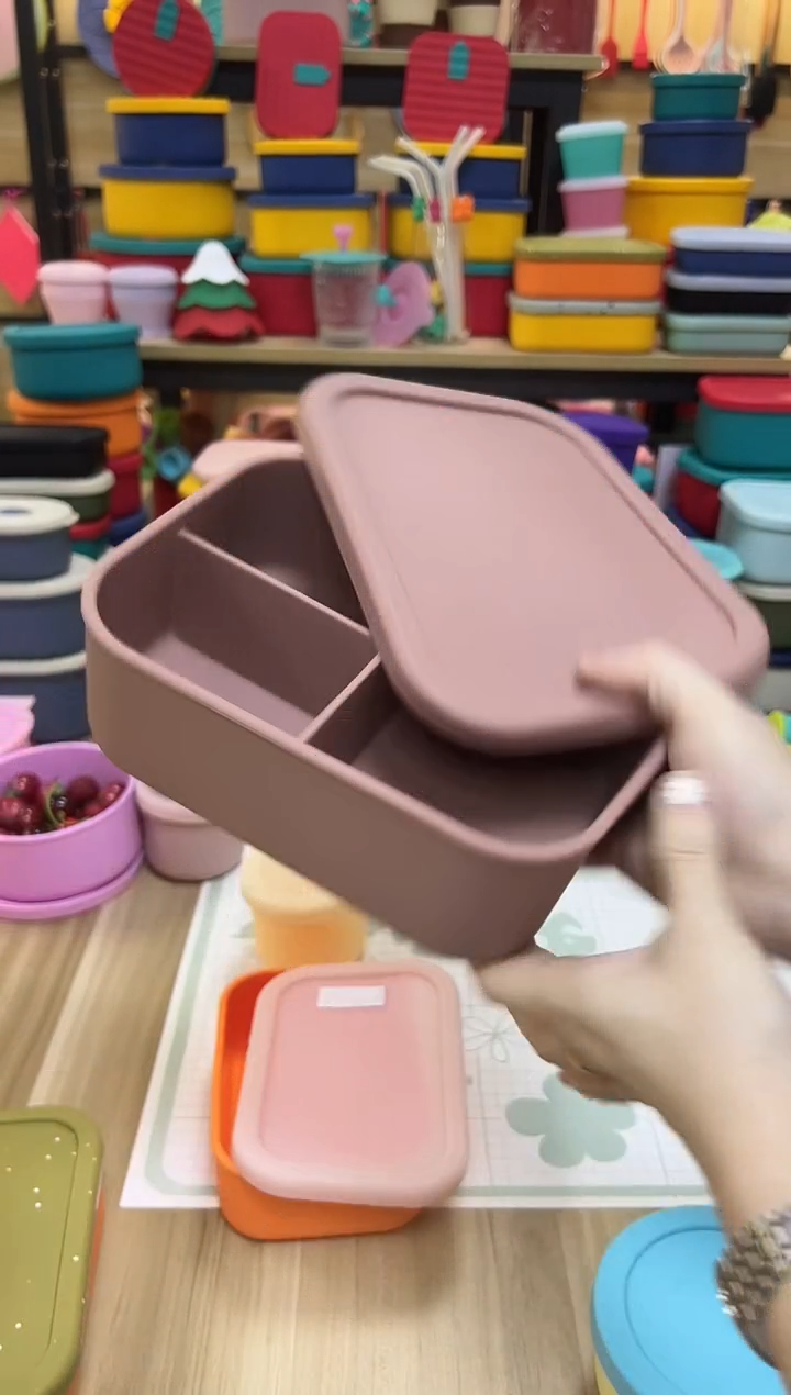 1300ML 3格 桔红色 不带排气