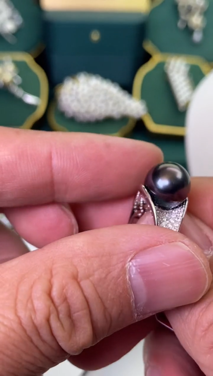 【闪购商品】海水珍珠戒指银S925镶嵌1
