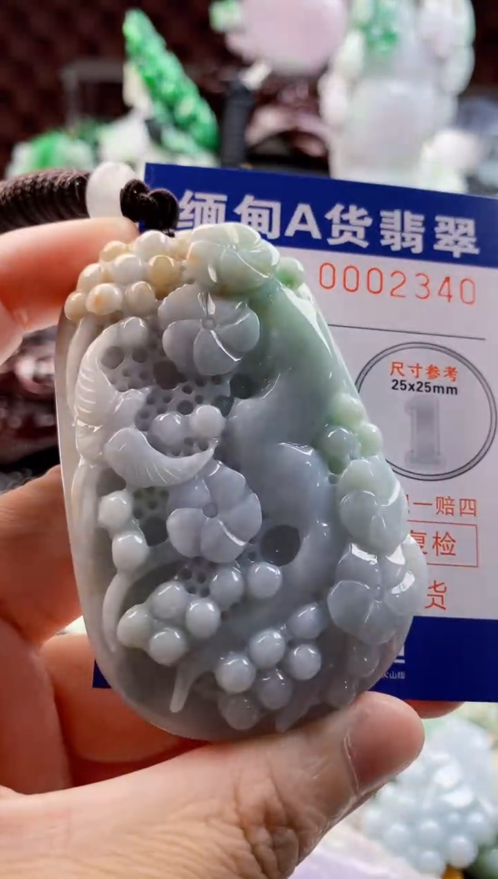 翡翠未镶嵌吊坠(不含链)1