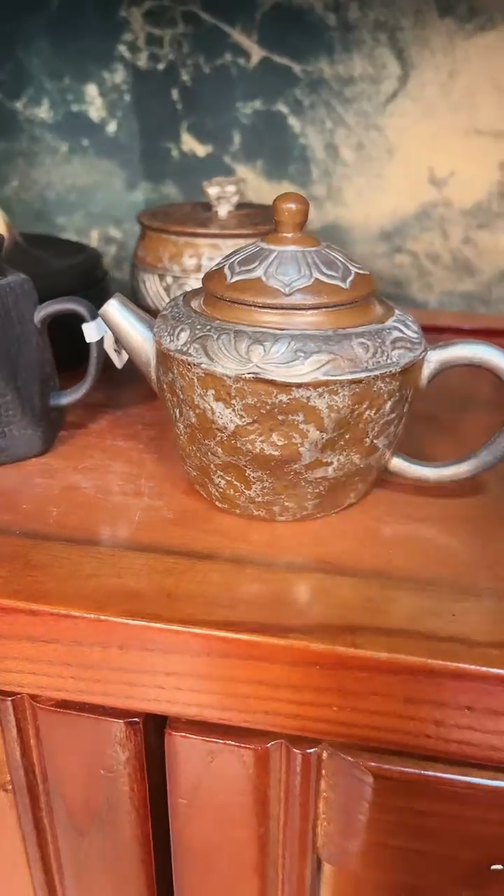 【闪购商品】Y27鎏银玛瑙黄花开半夏壶