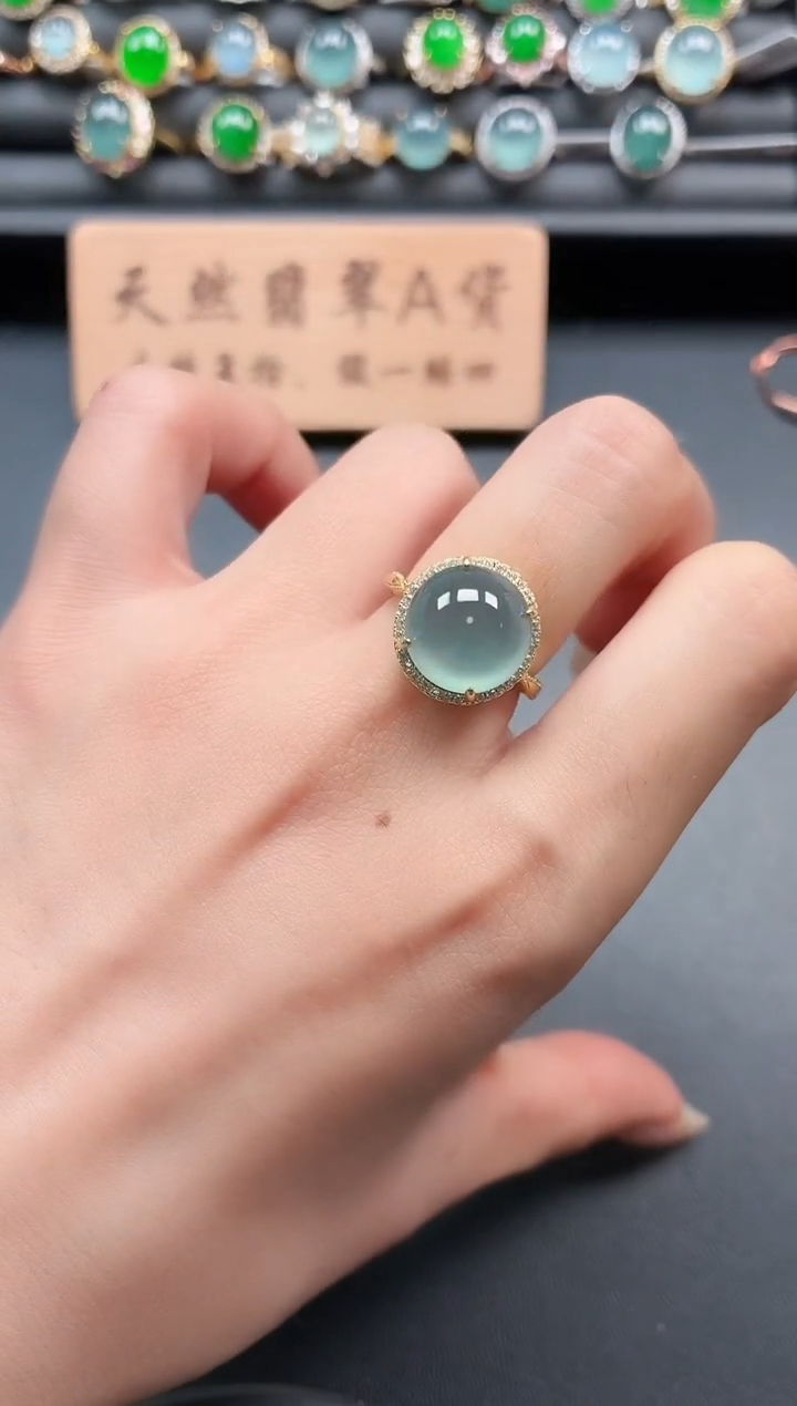 银S925镶嵌戒指翡翠11111