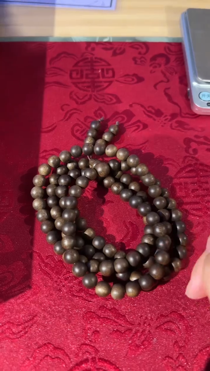 【闪购商品】沉香木手串16雷击白棋南108正德高级精美精品