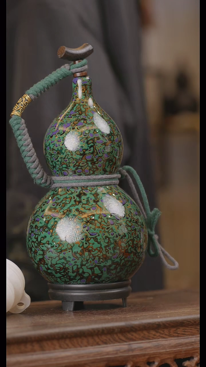 【闪购商品】344号精品天然大漆工艺防渗内胆酒葫芦~