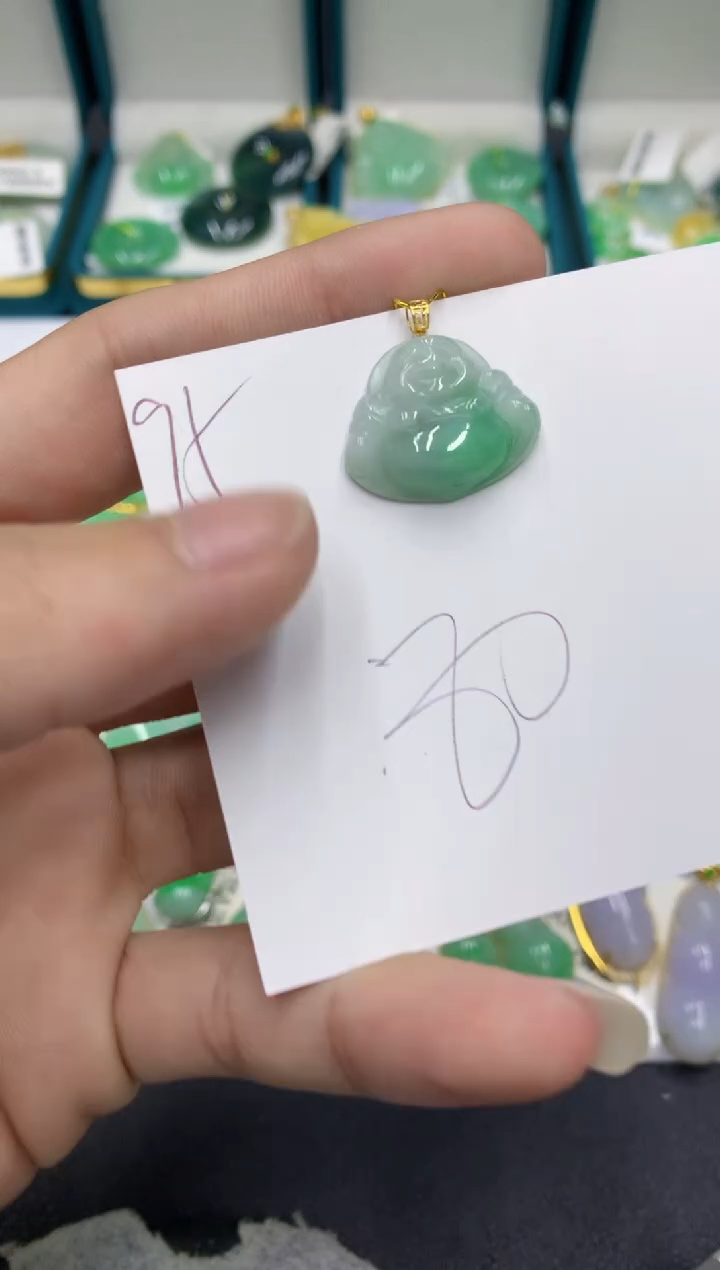 【闪购商品】翡翠颈饰18K金镶嵌翡翠