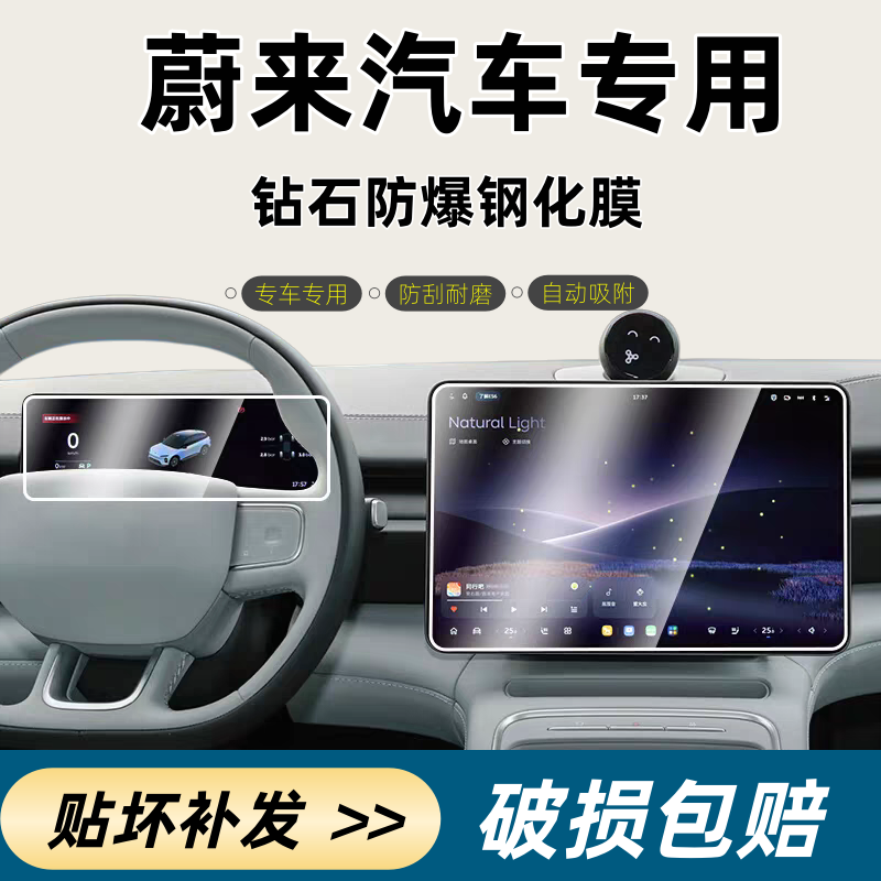 【蔚来、乐道】高清防刮防爆中控导航屏幕钢化膜中控仪表汽车内饰