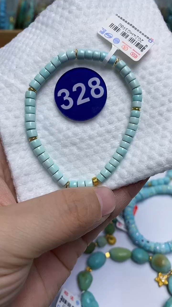 【闪购商品】绿松石手链18K金镶嵌328