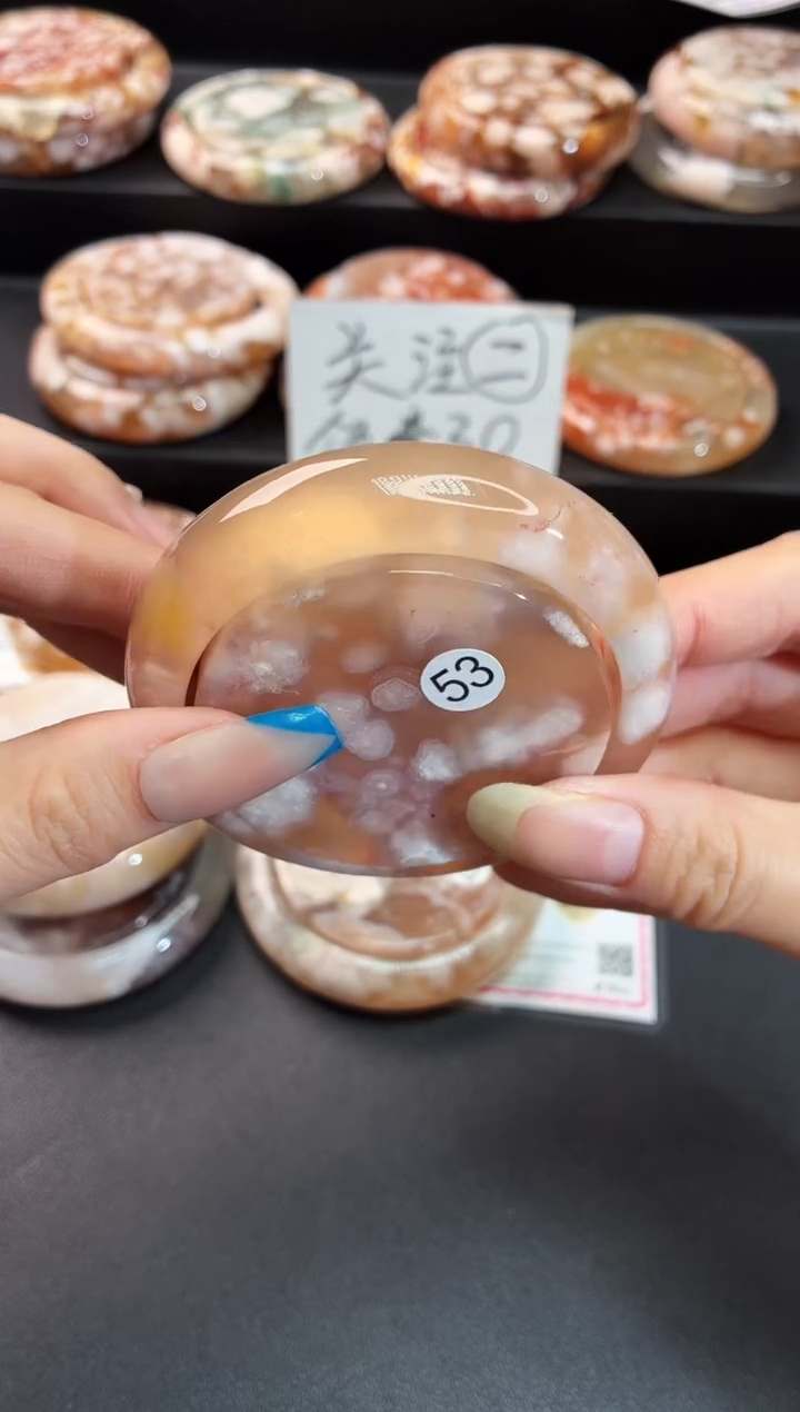 手镯玛瑙/玉髓未镶嵌石英质玉55圈54/55带(赠送镯心)