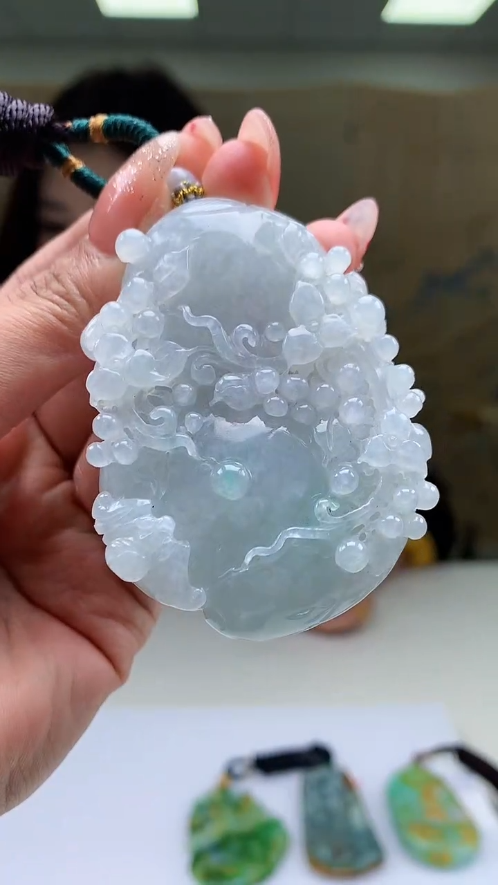 【闪购商品】定制翡翠未镶嵌4829MM-毛货挂件74