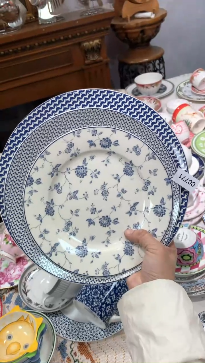 【闪购商品】瓷片陶瓷原单CC771餐具三件套