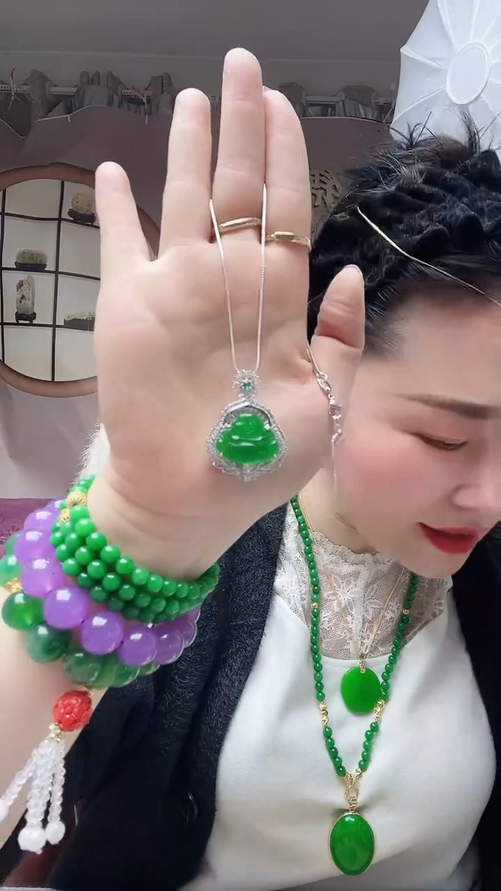 【闪购商品】翡翠颈饰银S925镶嵌X26号