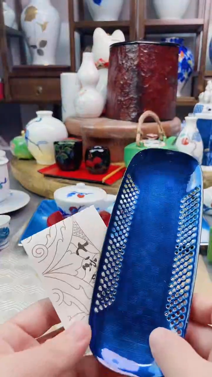 【闪购商品】盘七宝铜胎杯托一一