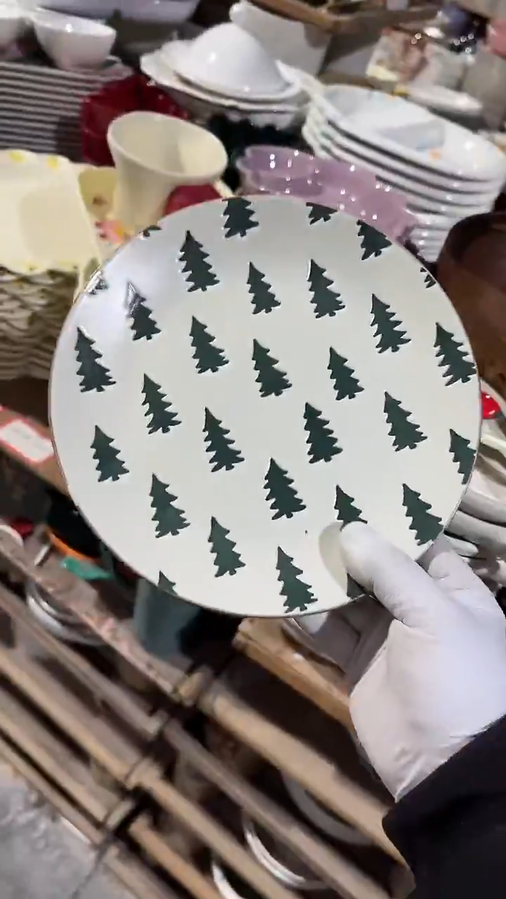 陶瓷8英寸树盘微瑕 凑满20元包邮