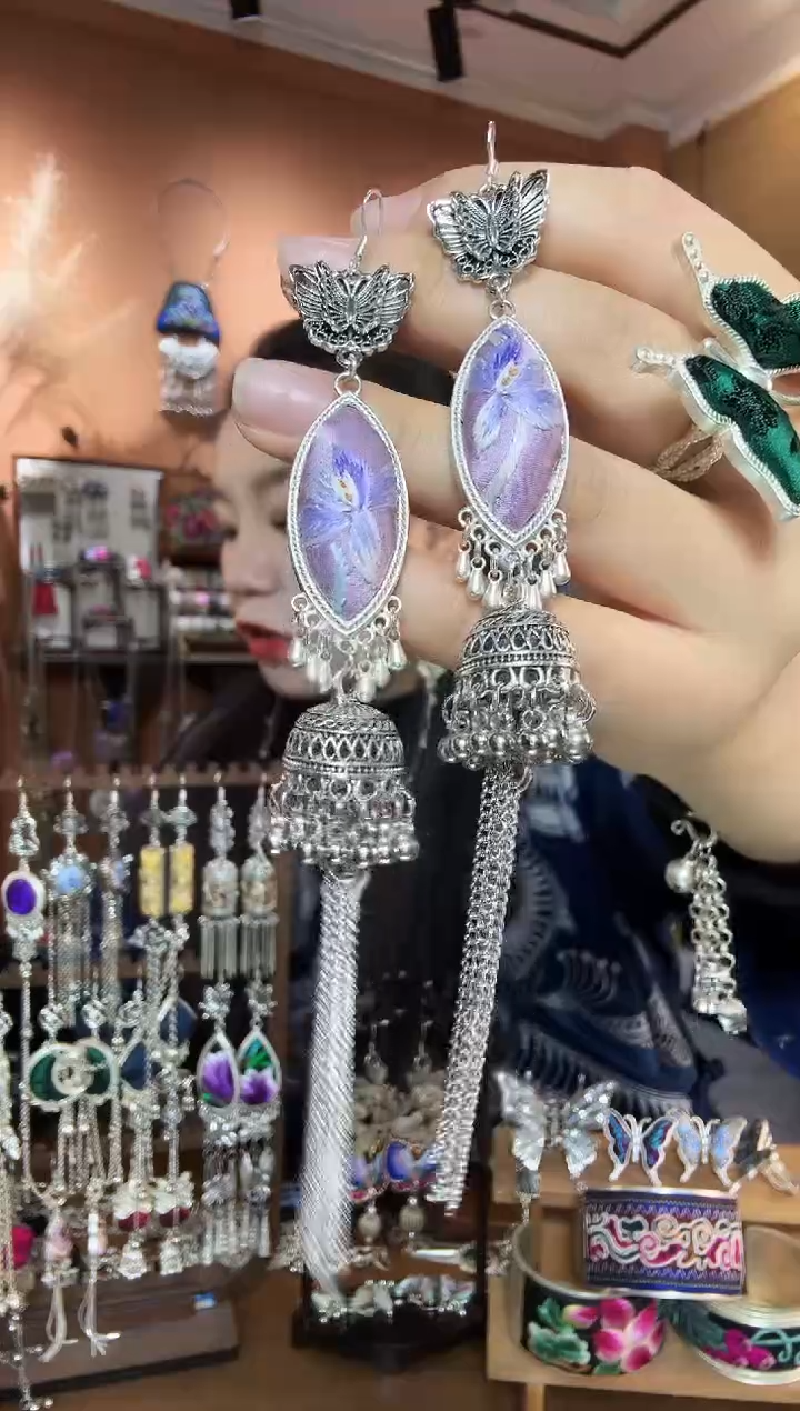 刺绣纯手工民族风耳环