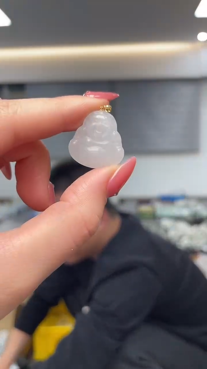 颈饰18K金镶嵌和田玉（多样性发一件）