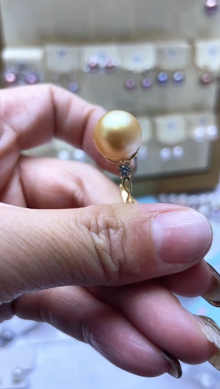 【闪购商品】海水珍珠戒圈银S925镶嵌2