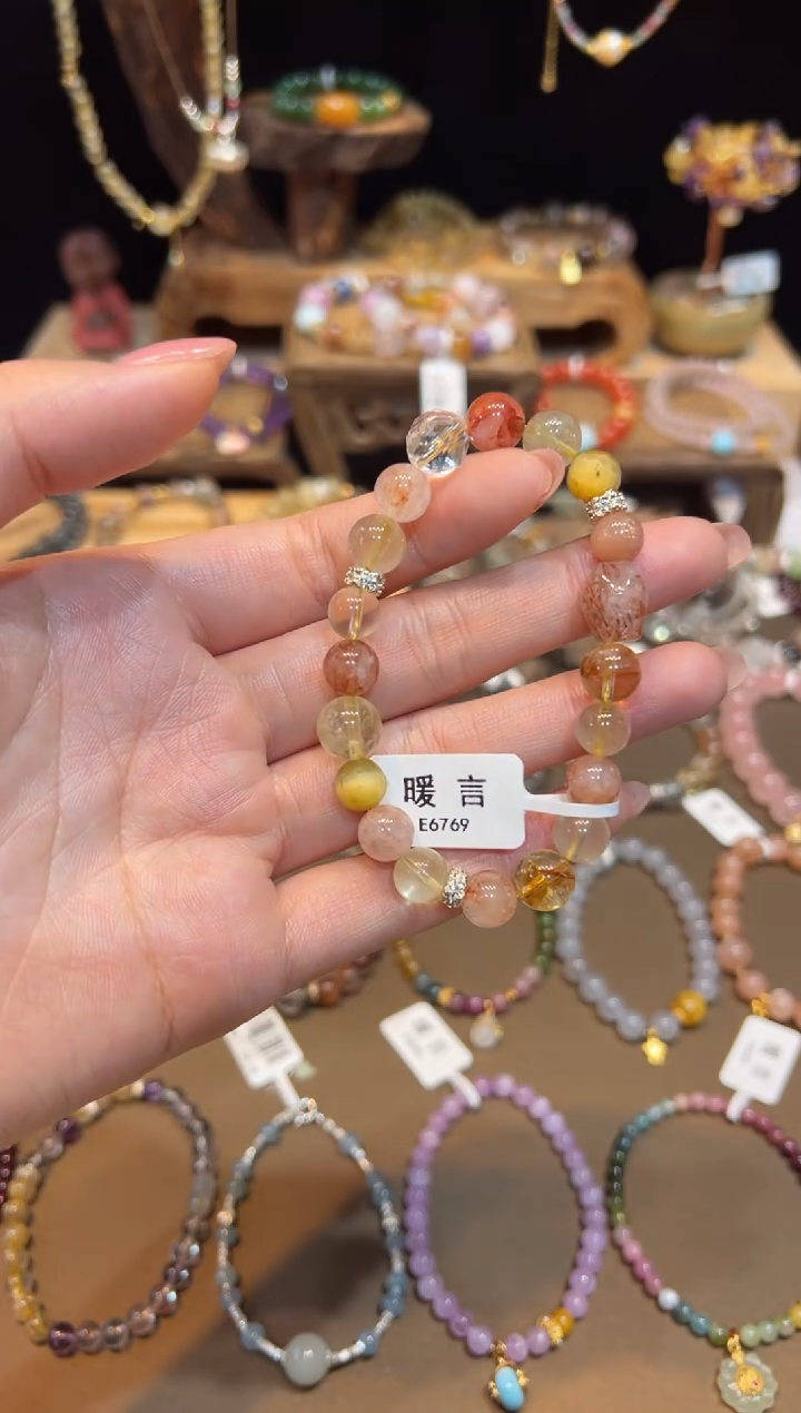 水晶手链未镶嵌手饰@@E6769