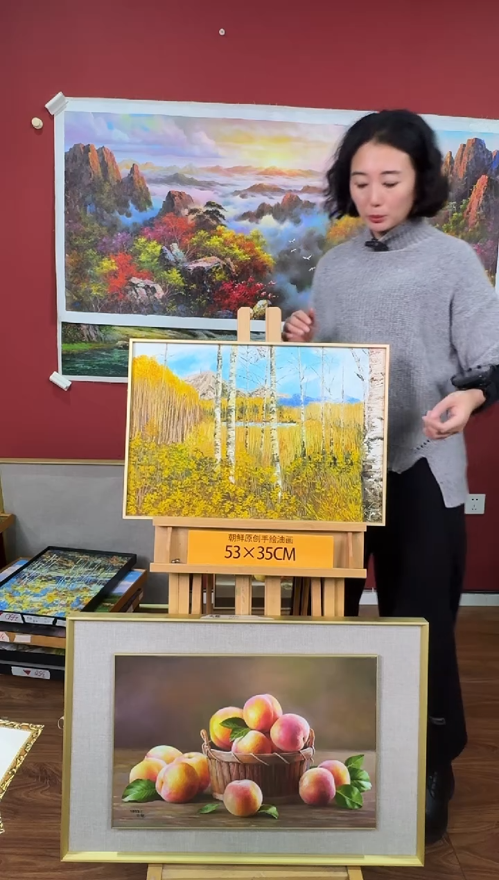油画【112号】约53*35cm丨朝鲜原创纯手绘孤品油画丨顺丰包邮