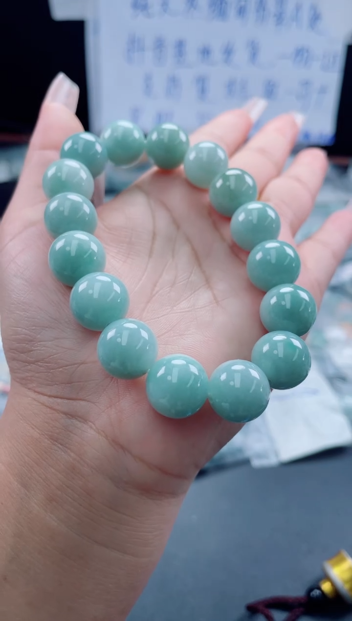 未镶嵌定制翡翠珠串