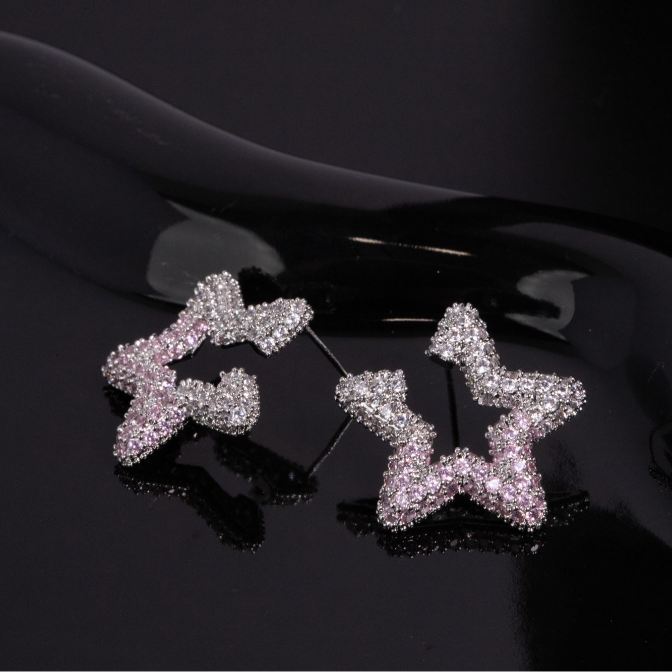 铜合金锆石耳饰 【清孤直播间】时尚可爱 轻奢小众C054启明星