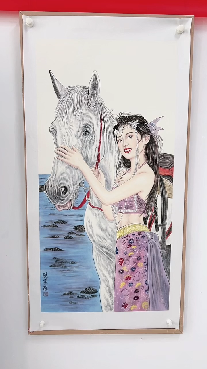 【闪购商品】绘画杨风顺绘画8平尺人物金奖紫袍作品