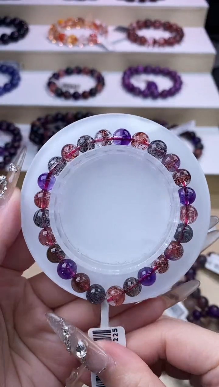 【闪购商品】水晶手链未镶嵌黑加仑超七单圈7m+