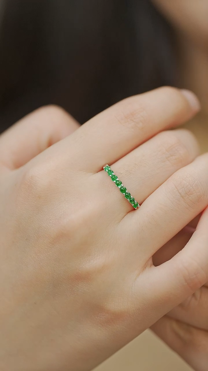 【闪购商品】祖母绿戒指18K金镶嵌1.06ct