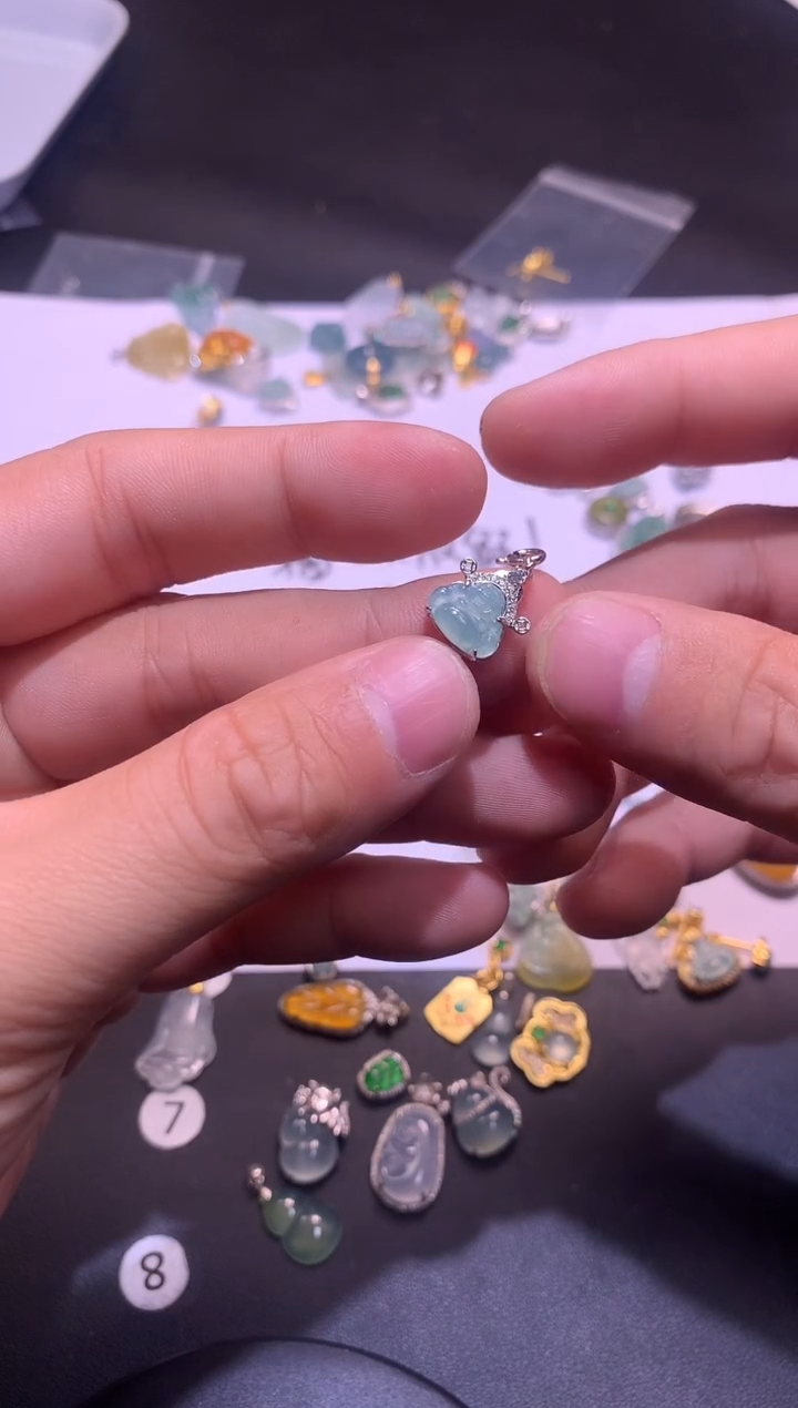 【闪购商品】翡翠吊坠(不含链)银S925镶嵌1