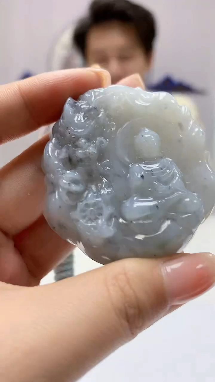 【闪购商品】定制翡翠未镶嵌1502ms-毛货挂件138