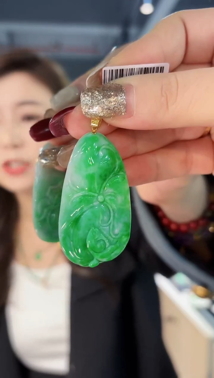 【闪购商品】翡翠颈饰18K金镶嵌缅料A货/支持复检/一件