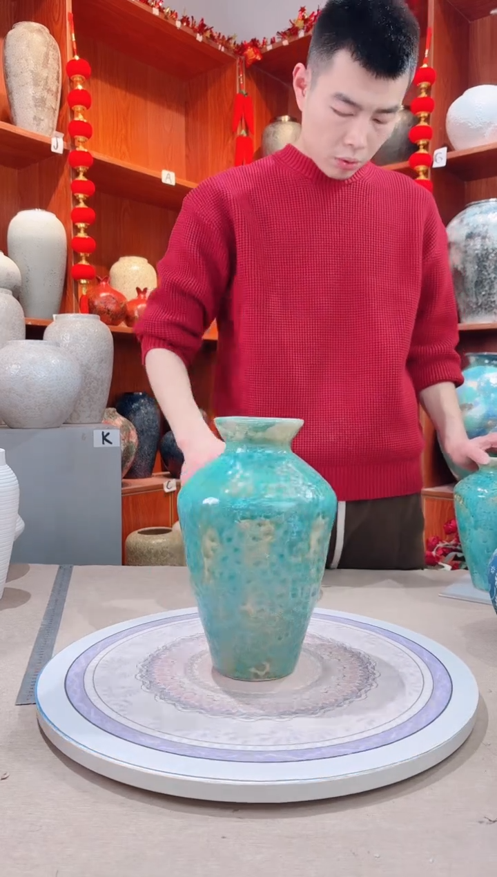 【闪购商品】瓶陶瓷花瓶 无花 手工彩陶大号
