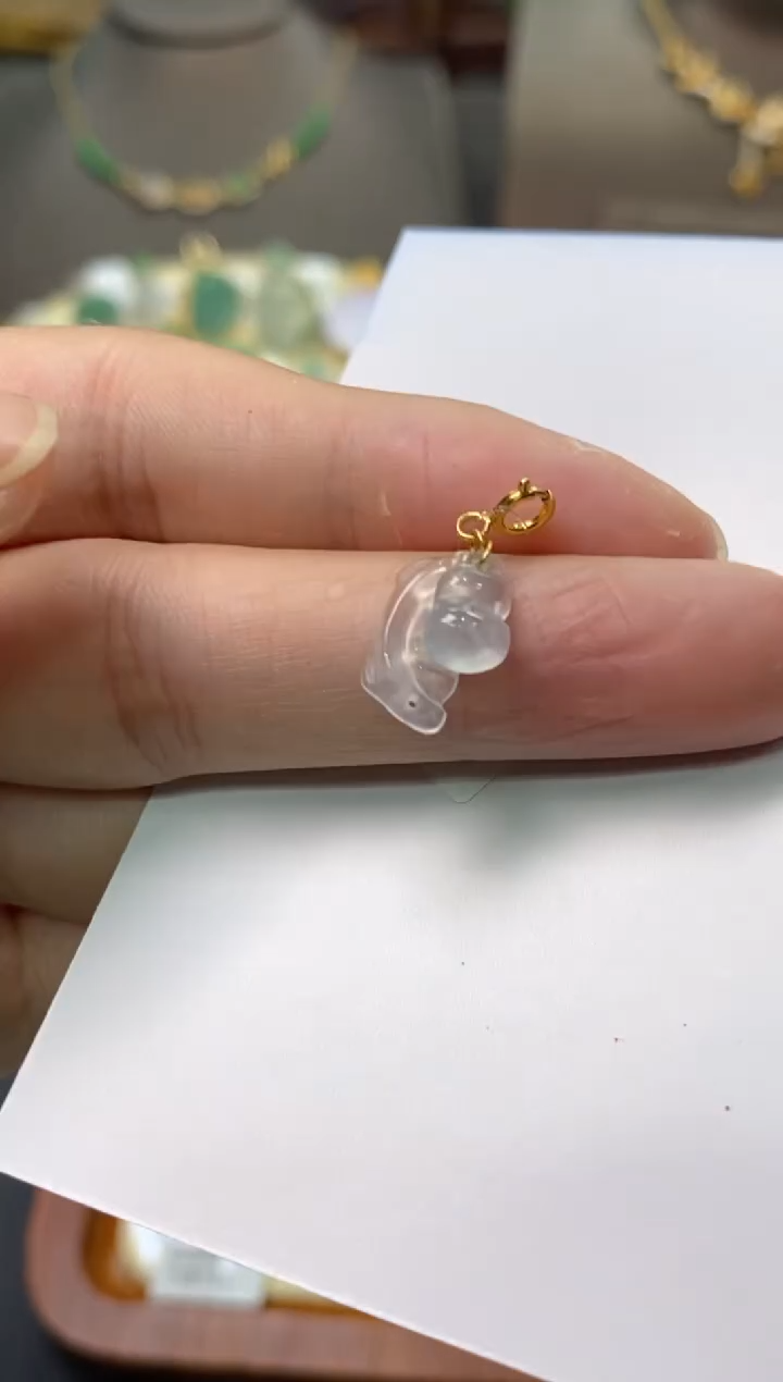 【闪购商品】翡翠颈饰18K金镶嵌净货13947