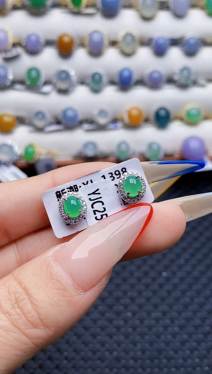 银S925镶嵌戒指翡翠4079