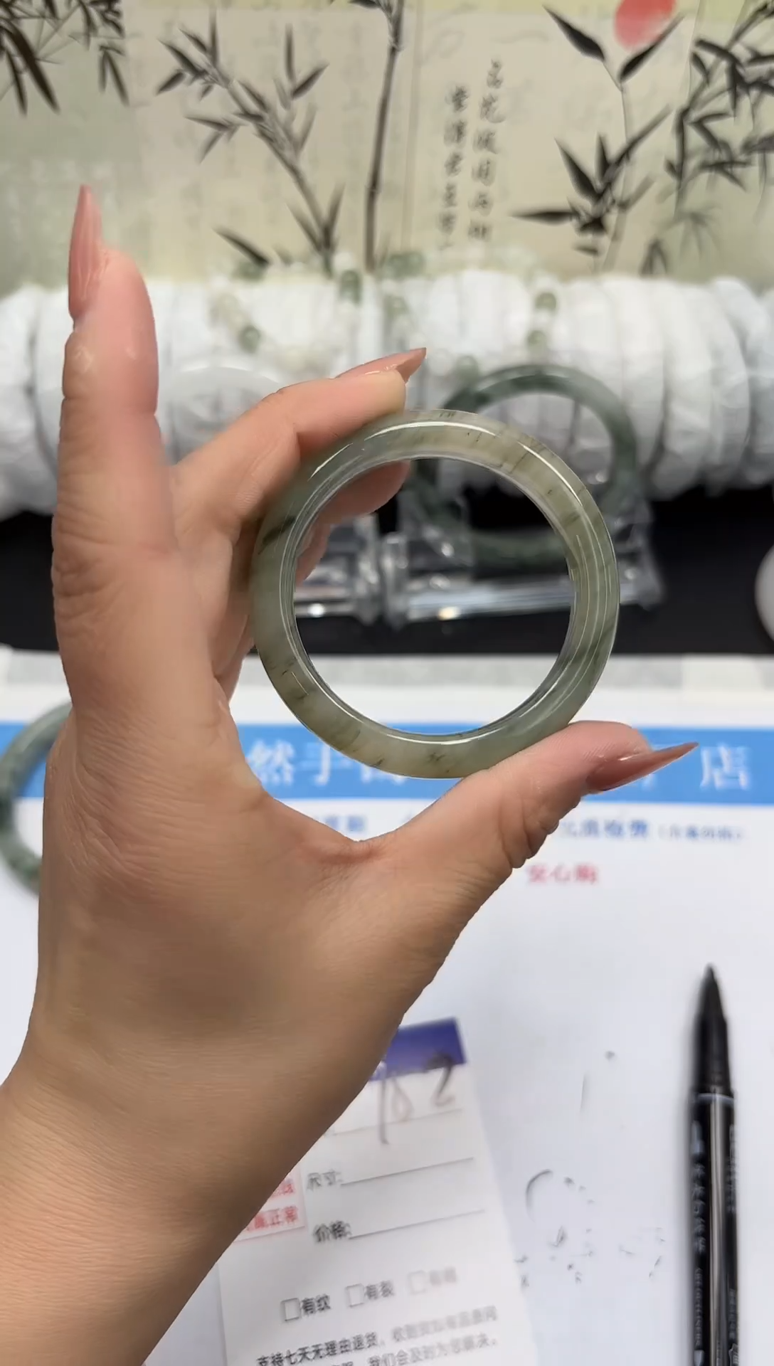 未镶嵌手镯石英质玉A152-49/50/51