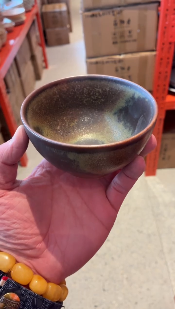 瓷片4寸柴烧棕咖色饭碗（福利款）