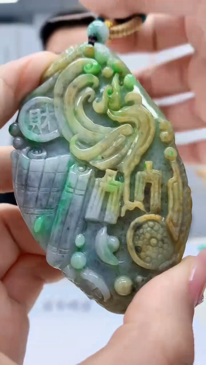 【闪购商品】定制翡翠未镶嵌1502jw-毛货挂件25