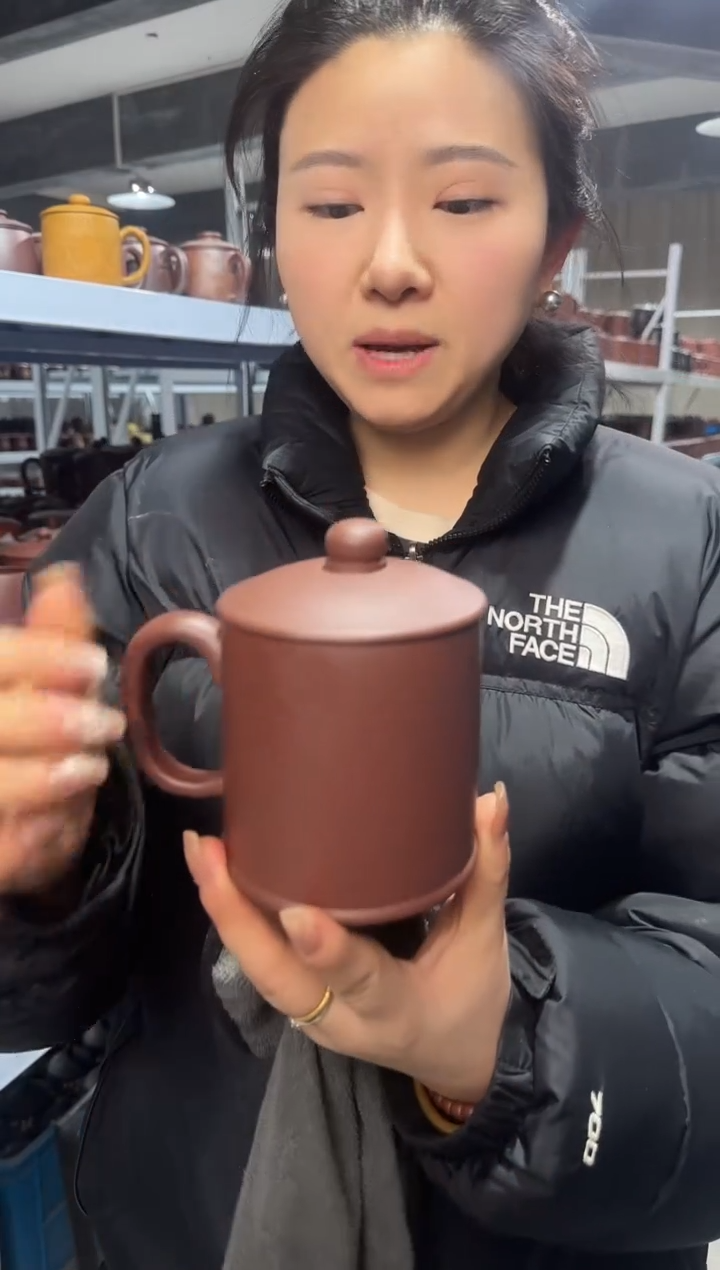 【闪购商品】紫砂盖杯紫砂盖杯紫泥光素