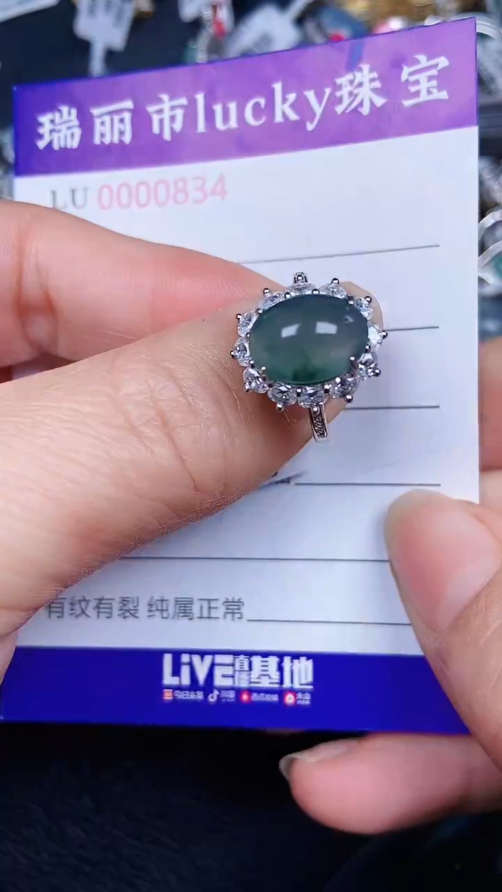 颈饰银S925镶嵌翡翠0834