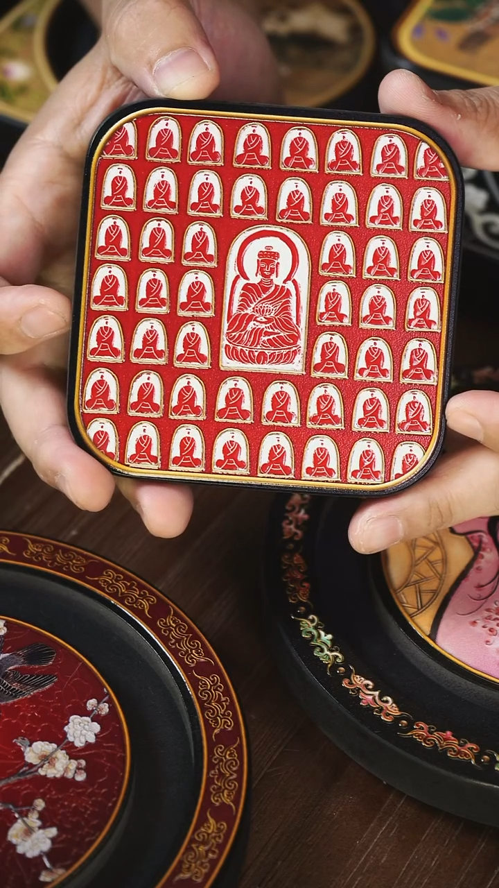 壹藏贰宝千佛杯垫一片
