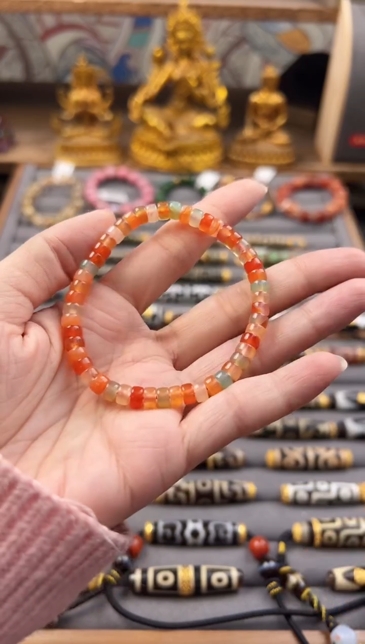 【闪购商品】玛瑙吊坠银S925镶嵌手链